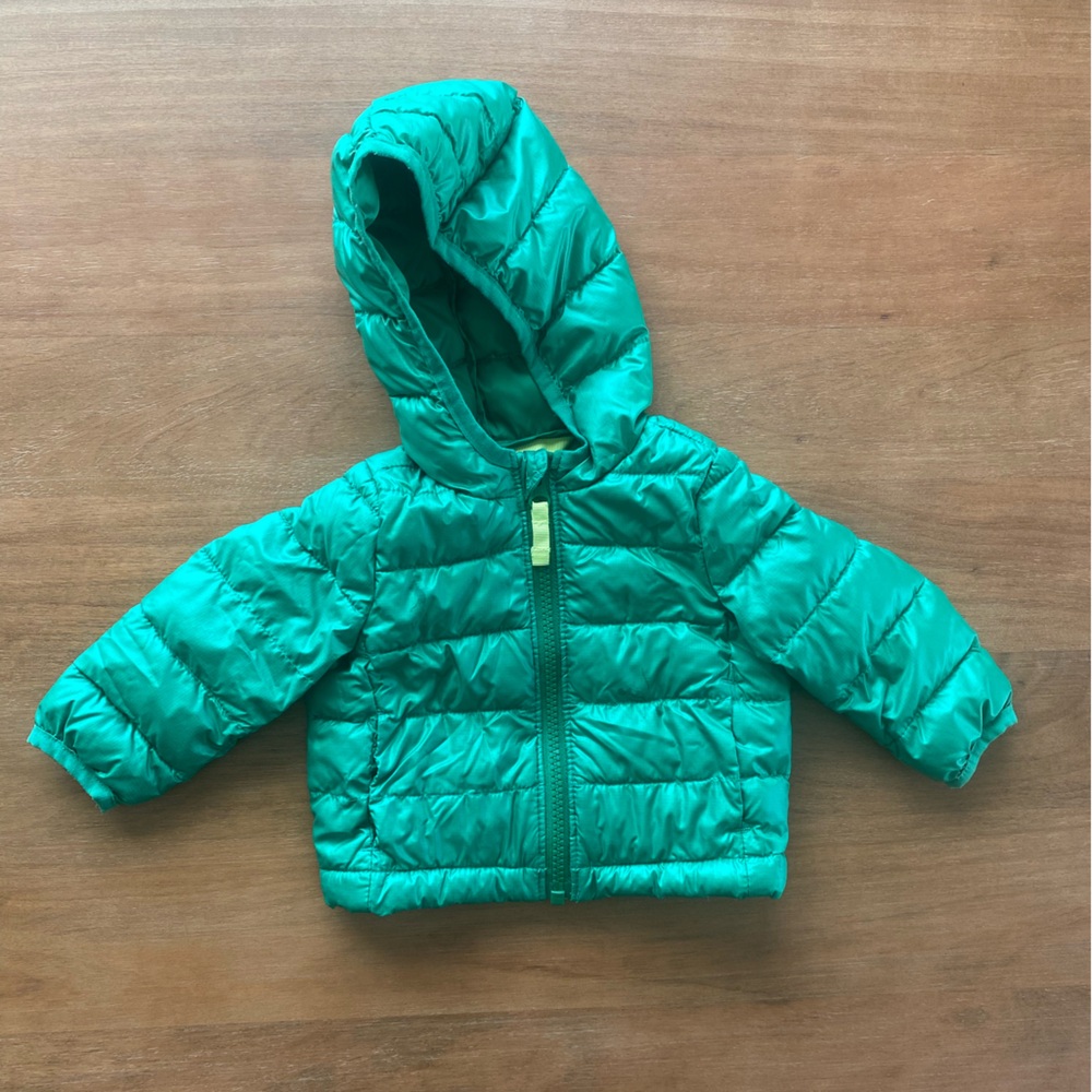 Primary Kelly Green Infant Lightweight Puffer Jacket